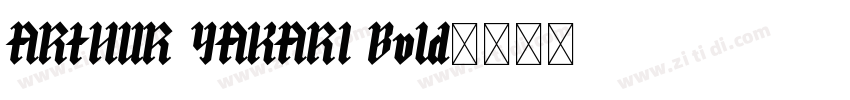 ARTHUR YAKARI Bold字体转换